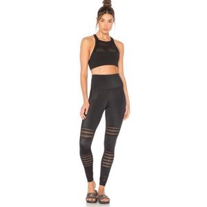 Beyond Yoga Mesh to Impress Midi Legging High Rise Black 1X